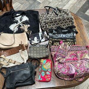 Bag collection - $25. MK, Coach, Lucky, Calvin Klein, Robin Ruth, Vera Bradley